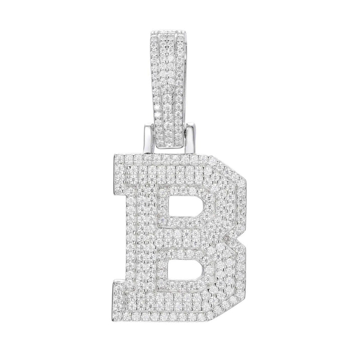 Frostbite™ - Letter 'A-Z' Pendant - Sterling Silver - Ice Dazzle