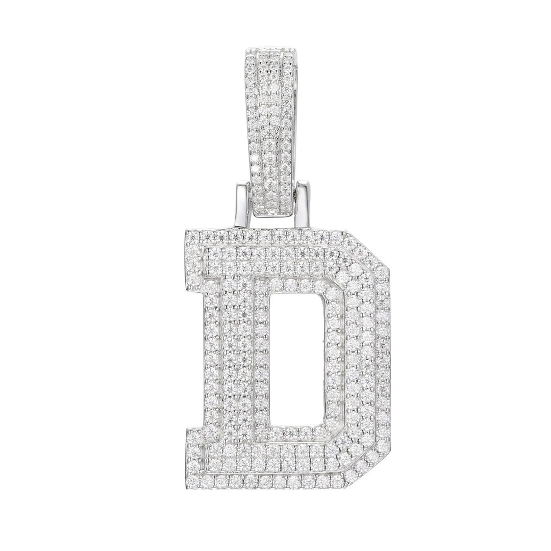 Frostbite™ - Letter 'A-Z' Pendant - Sterling Silver - Ice Dazzle