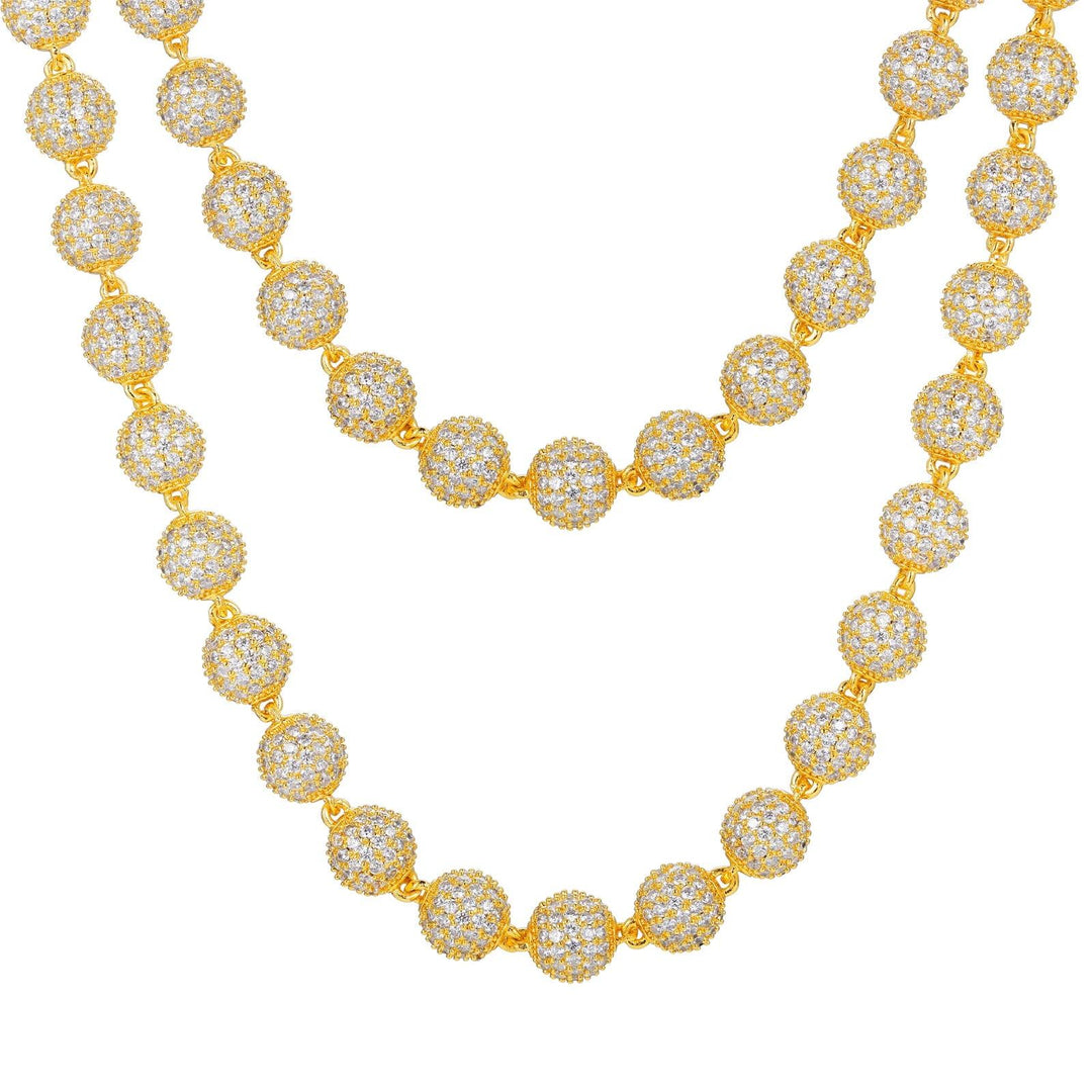 Frosted Bead Necklace - 10mm - Ice Dazzle - UltraLux™ Moissanite - Fashion Necklace