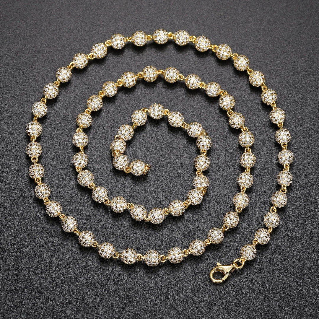 Frosted Bead Necklace - 5mm - Ice Dazzle - UltraLux™ Moissanite - Fashion Necklace