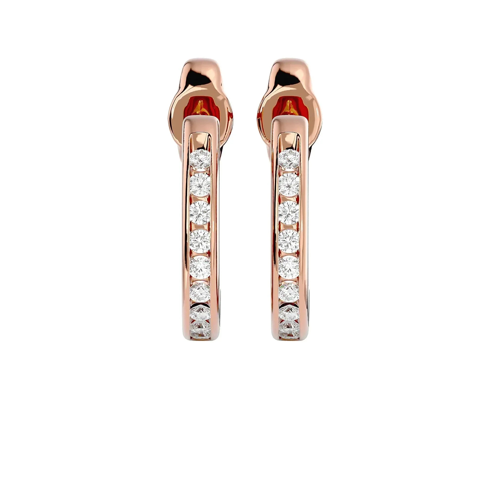 Half Hoop Earrings - Ice Dazzle - VVX™ Lab Diamond - Hoop Earrings