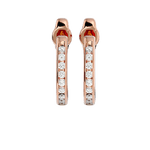 Half Hoop Earrings - Ice Dazzle - VVX™ Lab Diamond - Hoop Earrings