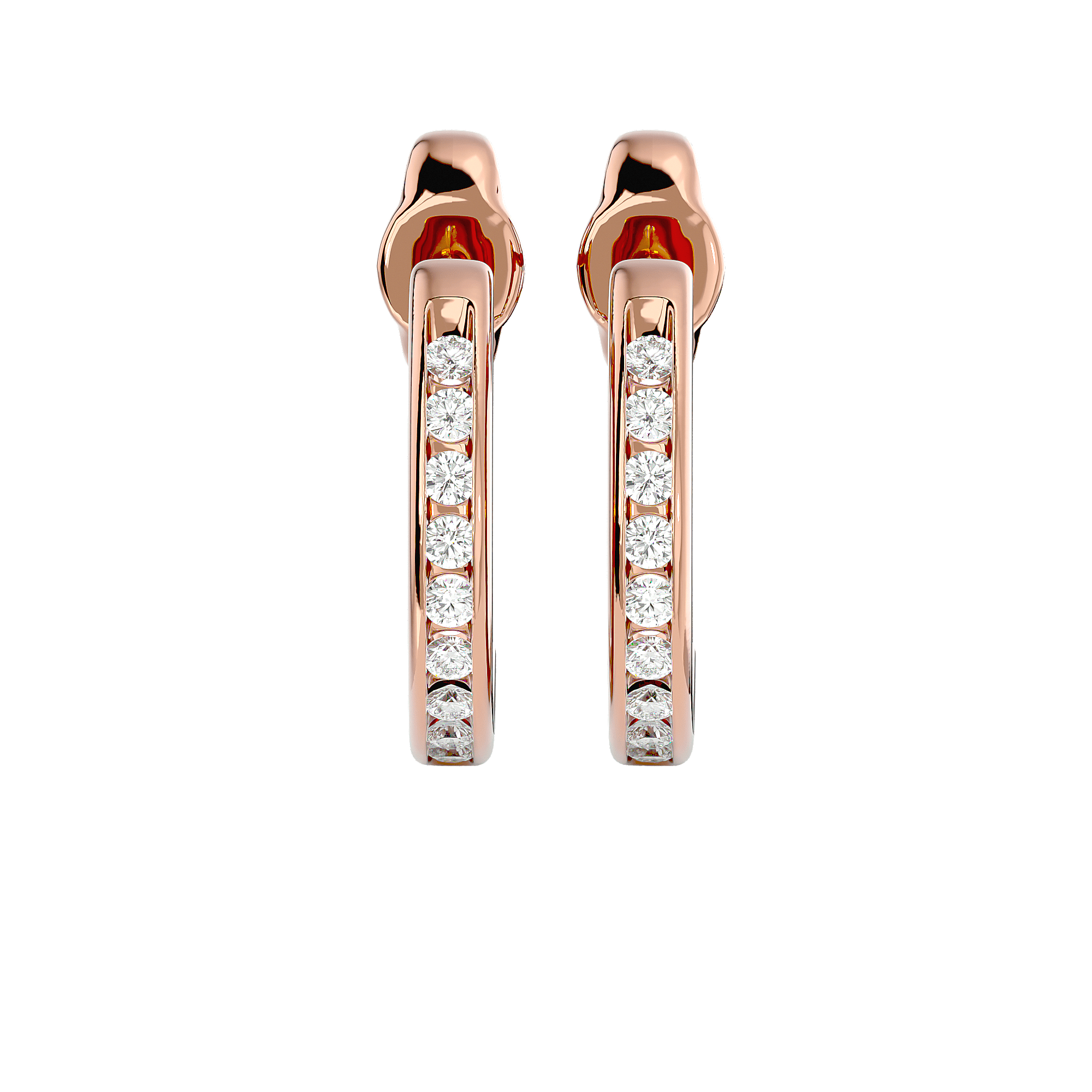 Half Hoop Earrings - Ice Dazzle - VVX™ Lab Diamond - Hoop Earrings