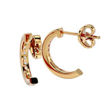 Half Hoop Earrings - Ice Dazzle - VVX™ Lab Diamond - Hoop Earrings