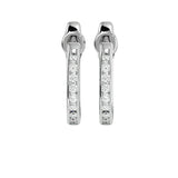 Half Hoop Earrings - Ice Dazzle - VVX™ Lab Diamond - Hoop Earrings