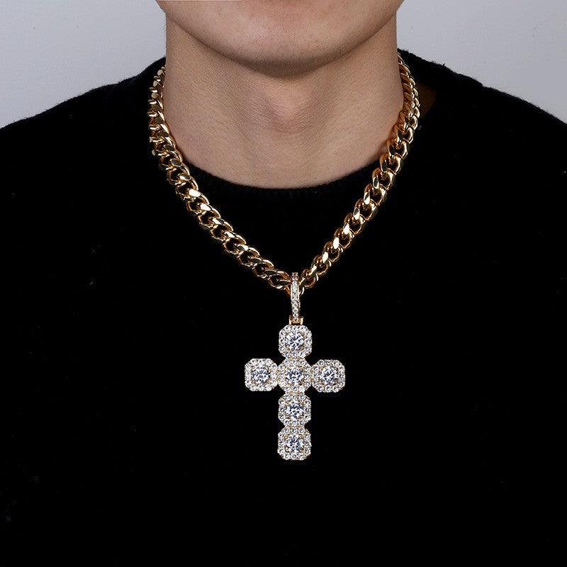 Ice Dazzle Crucifix Halo - Ice Dazzle - VVX™ Lab Diamond - Pendant