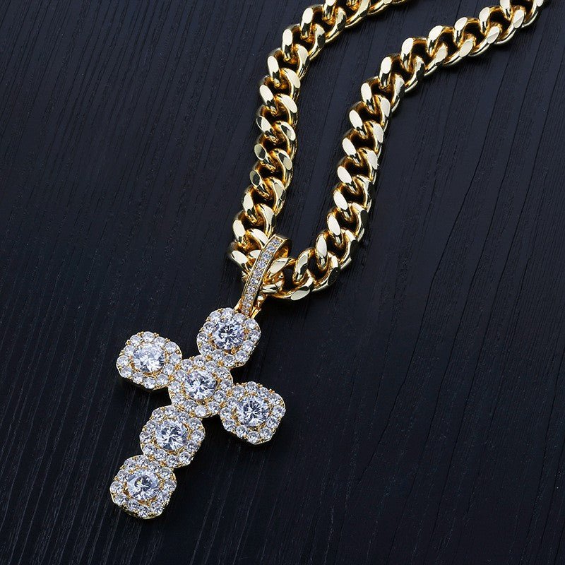 Ice Dazzle Crucifix Halo - Ice Dazzle - VVX™ Lab Diamond - Pendant