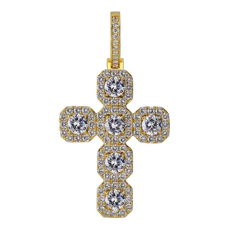 Ice Dazzle Crucifix Halo - Ice Dazzle - VVX™ Lab Diamond - Pendant