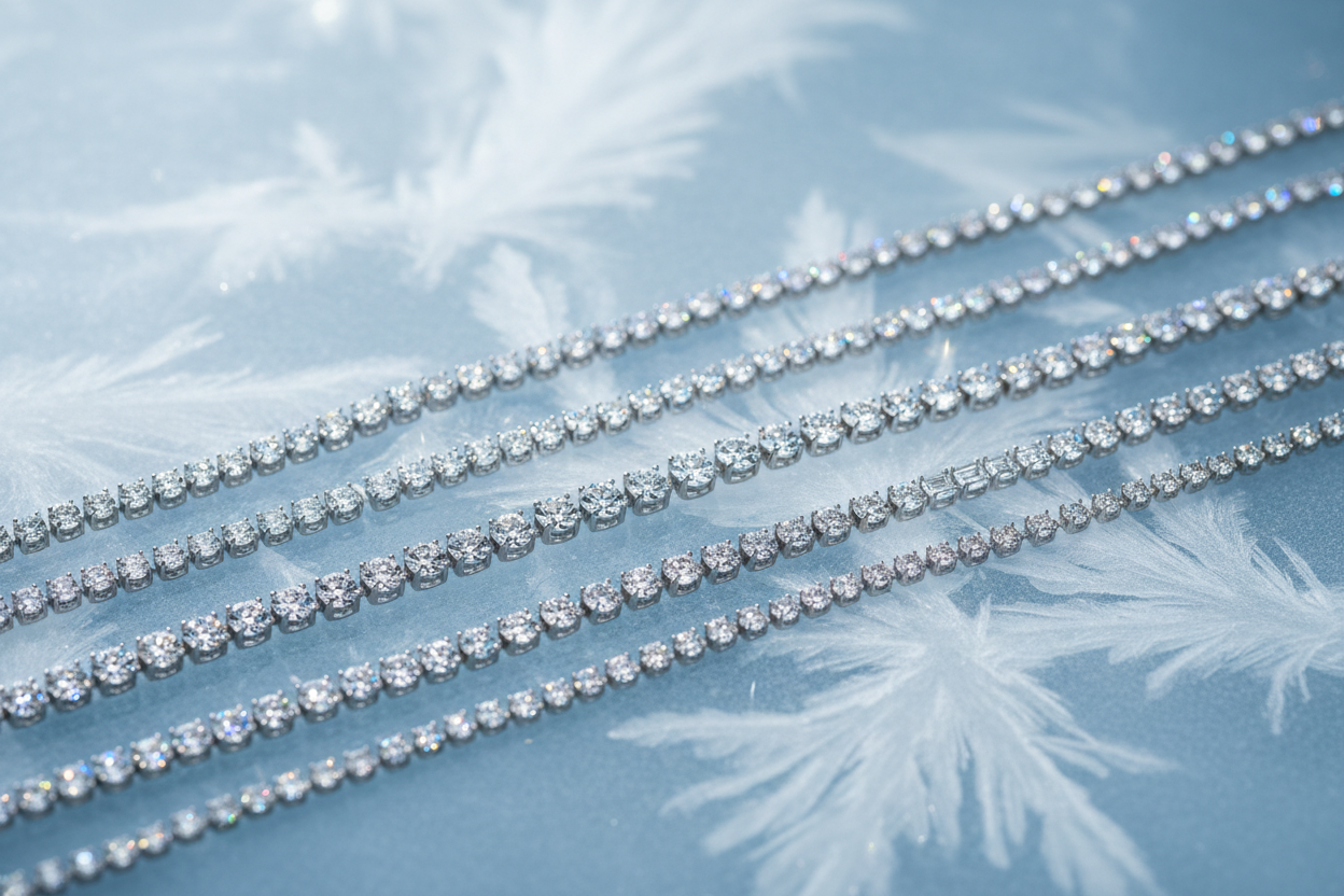 Ice Dazzle lab-grown diamond bracelets collection banner image - no text