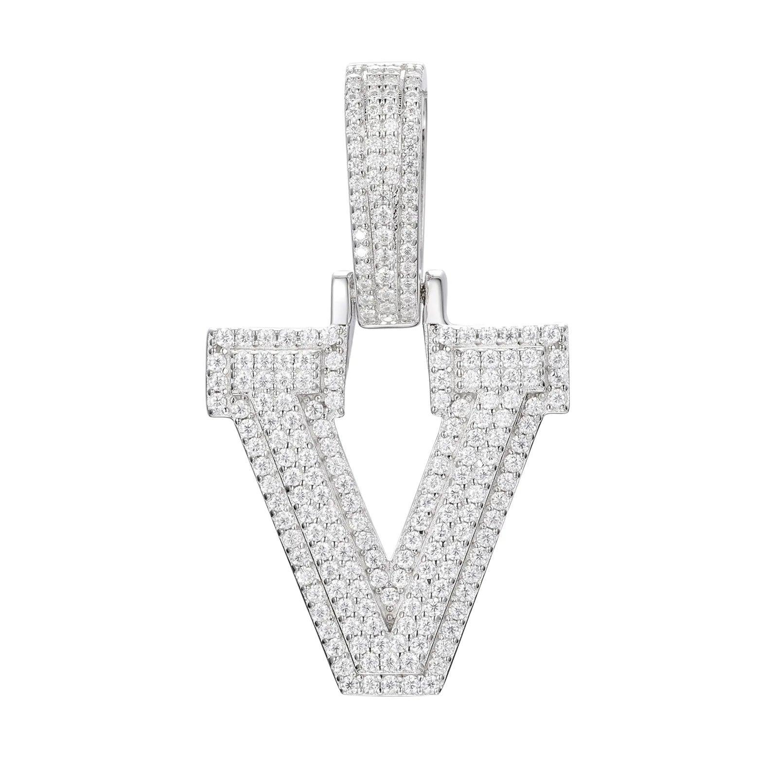Ice Dazzle Letter Pendant - Ice Dazzle - UltraLux™ Moissanite - Pendant