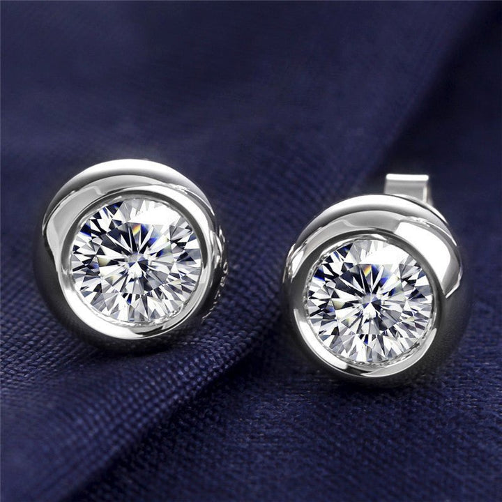 Lab Diamond Bezel Stud Earrings - Ice Dazzle - VVX™ Lab Diamond - Studs