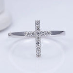 Lab Diamond Cross Fashion Ring - Ice Dazzle - VVX™ Lab Diamond - Fashion Rings