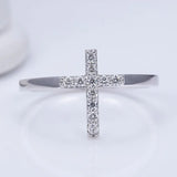 Lab Diamond Cross Fashion Ring - Ice Dazzle - VVX™ Lab Diamond - Fashion Rings