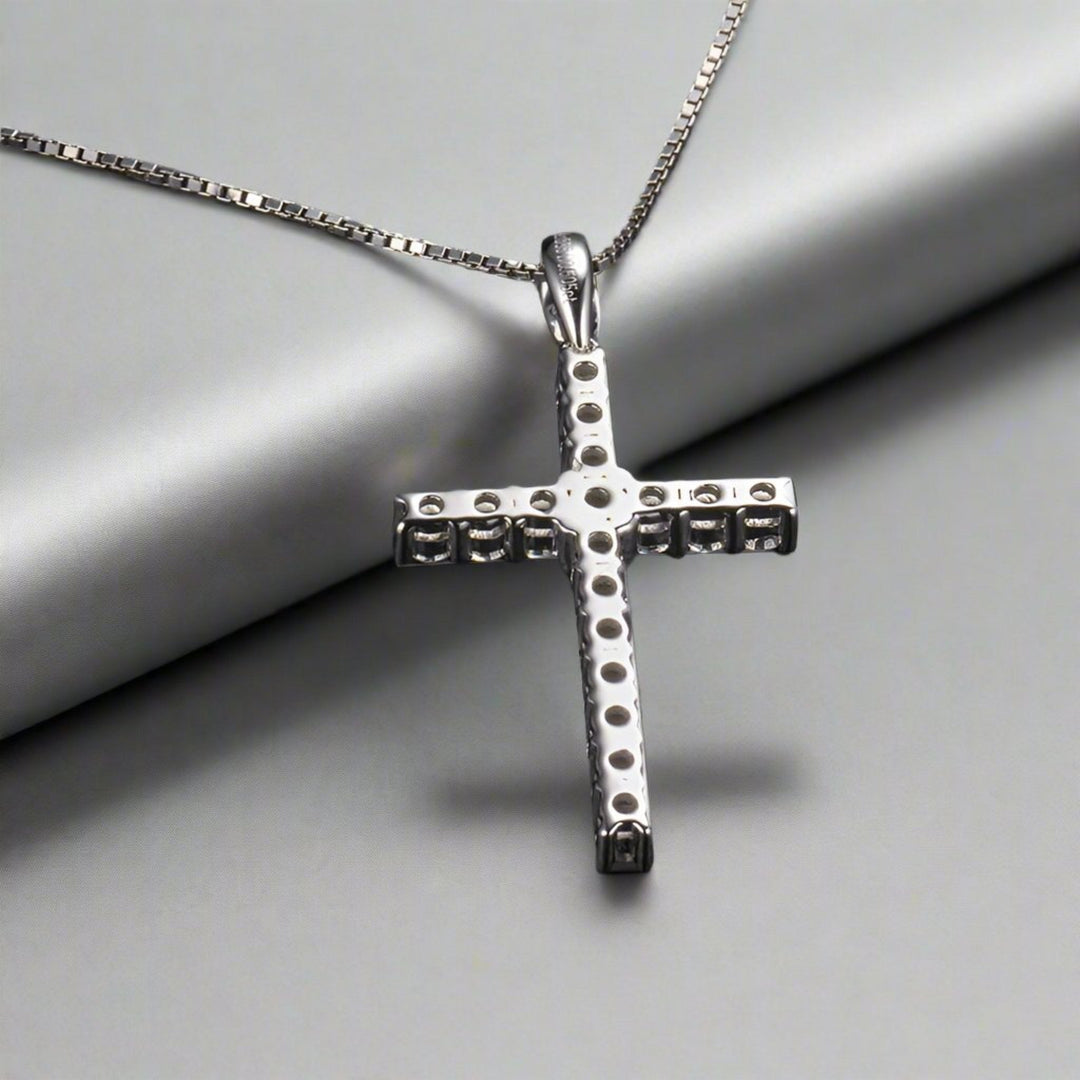 Lab Diamond Cross Pendant - Ice Dazzle - VVX™ Lab Diamond - Fashion Pendant