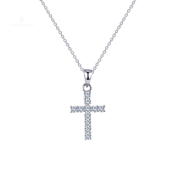 Lab Diamond Cross Pendant - Ice Dazzle - VVX™ Lab Diamond - Necklaces