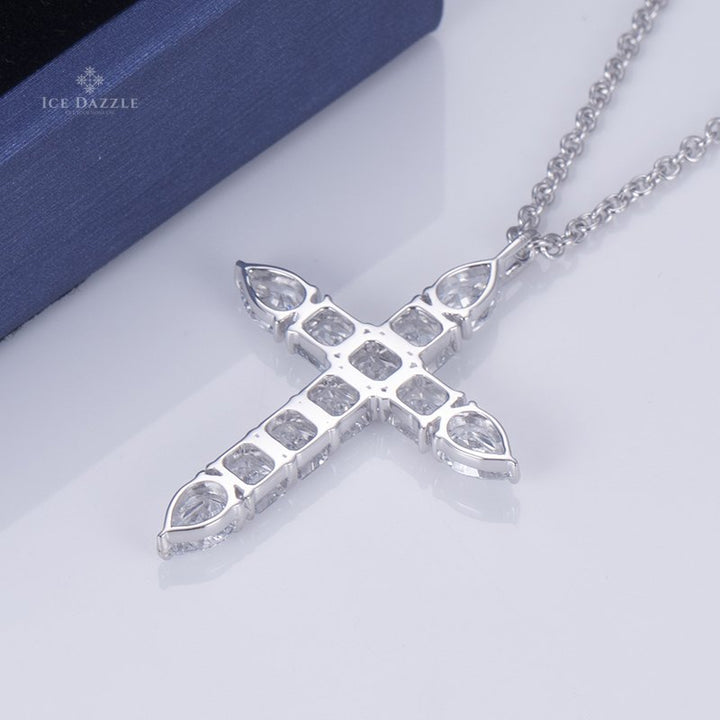 Lab Diamond Cross Pendant - Ice Dazzle - VVX™ Lab Diamond - Fashion Pendant