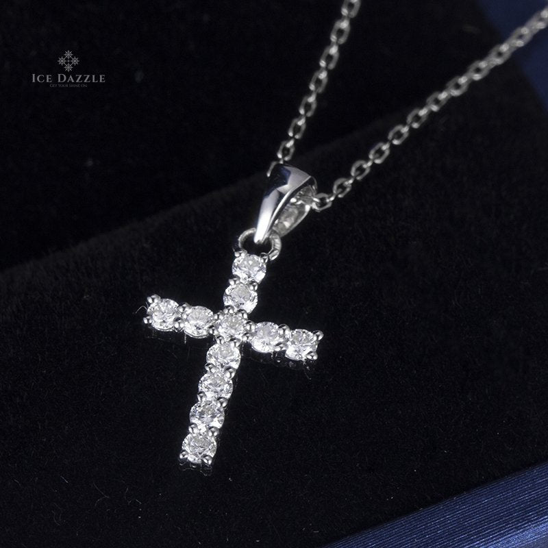 Lab Diamond Cross Pendant - Ice Dazzle - VVX™ Lab Diamond - Necklaces