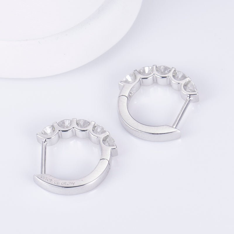 Lab Diamond Eternity Hoop Earrings - Ice Dazzle - VVX™ Lab Diamond - Hoop Earrings