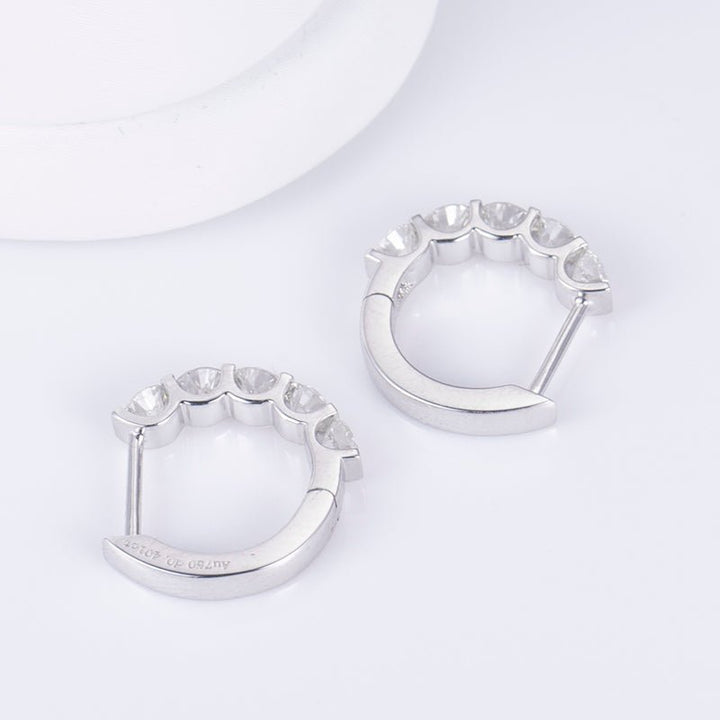 Lab Diamond Eternity Hoop Earrings - Ice Dazzle - VVX™ Lab Diamond - Hoop Earrings