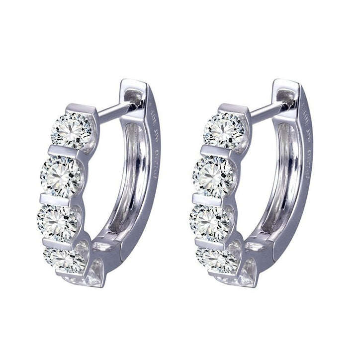 Lab Diamond Eternity Hoop Earrings - Ice Dazzle - VVX™ Lab Diamond - Hoop Earrings