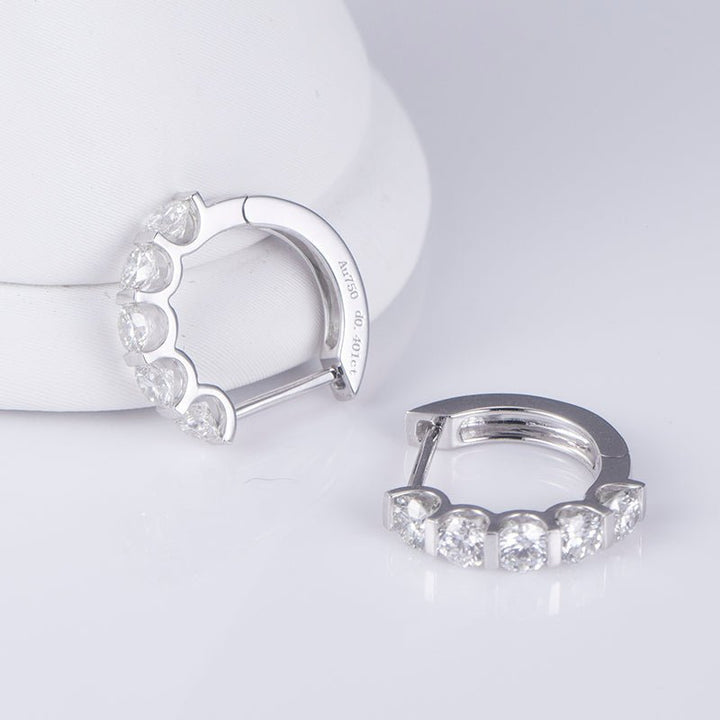 Lab Diamond Eternity Hoop Earrings - Ice Dazzle - VVX™ Lab Diamond - Hoop Earrings