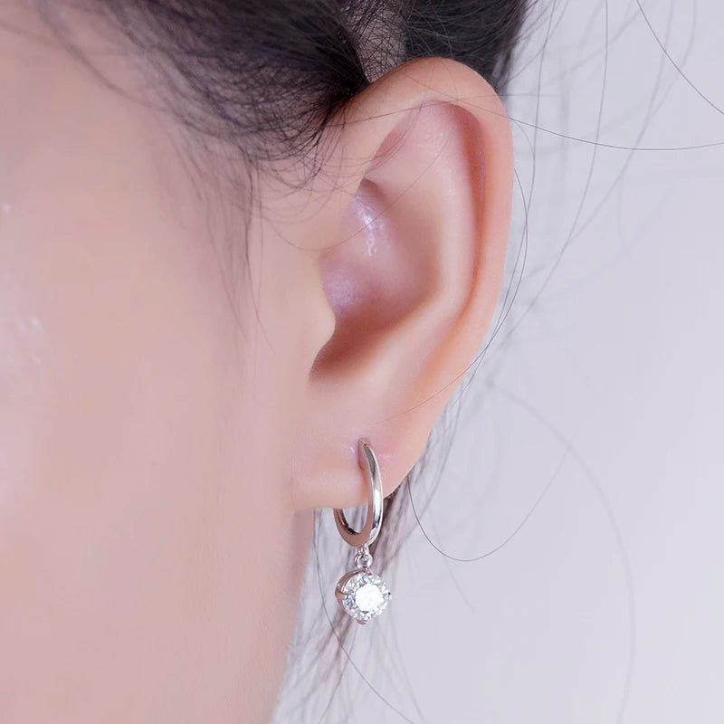 Lab Diamond Hoop Stud Earrings - Ice Dazzle - VVX™ Lab Diamond - Hoop Earrings