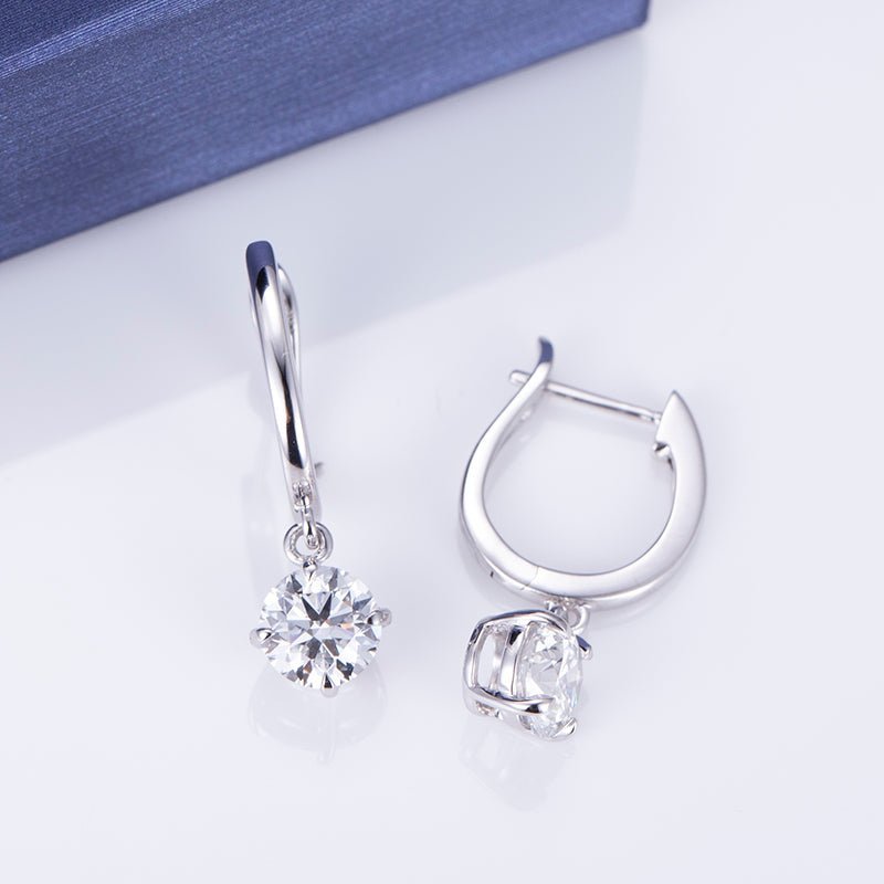 Lab Diamond Hoop Stud Earrings - Ice Dazzle - VVX™ Lab Diamond - Hoop Earrings