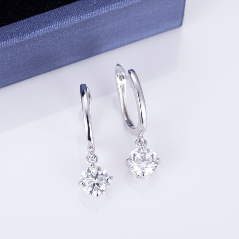 Lab Diamond Hoop Stud Earrings - Ice Dazzle - VVX™ Lab Diamond - Hoop Earrings