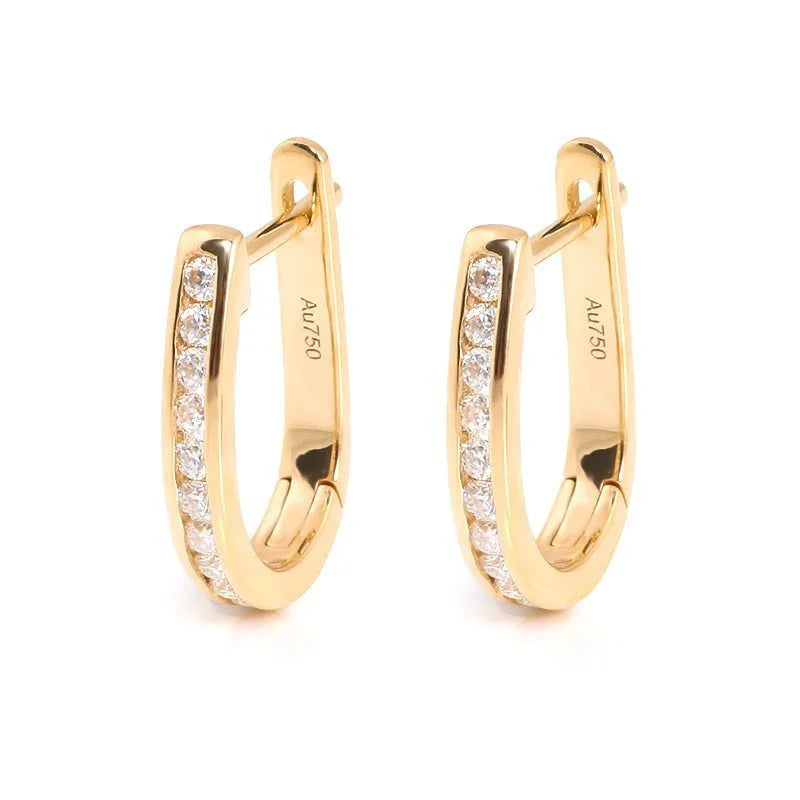 Lab Diamond Huggie Hoops - Ice Dazzle - VVX™ Lab Diamond - Fashion Earrings