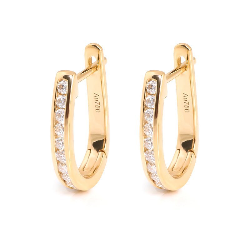 Lab Diamond Huggie Hoops - Ice Dazzle - VVX™ Lab Diamond - Fashion Earrings