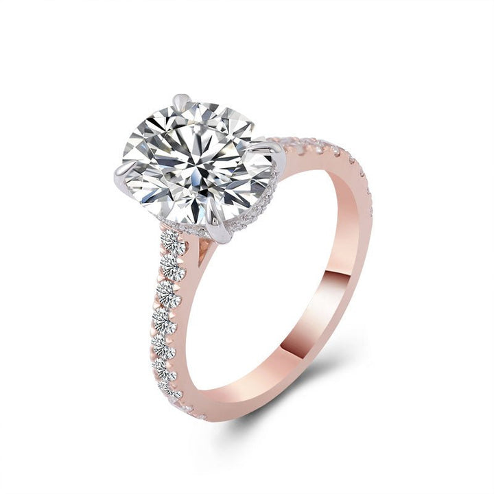 Lab Diamond Side Stone Engagement Ring - Ice Dazzle - VVX™ Lab Diamond - Engagement Rings