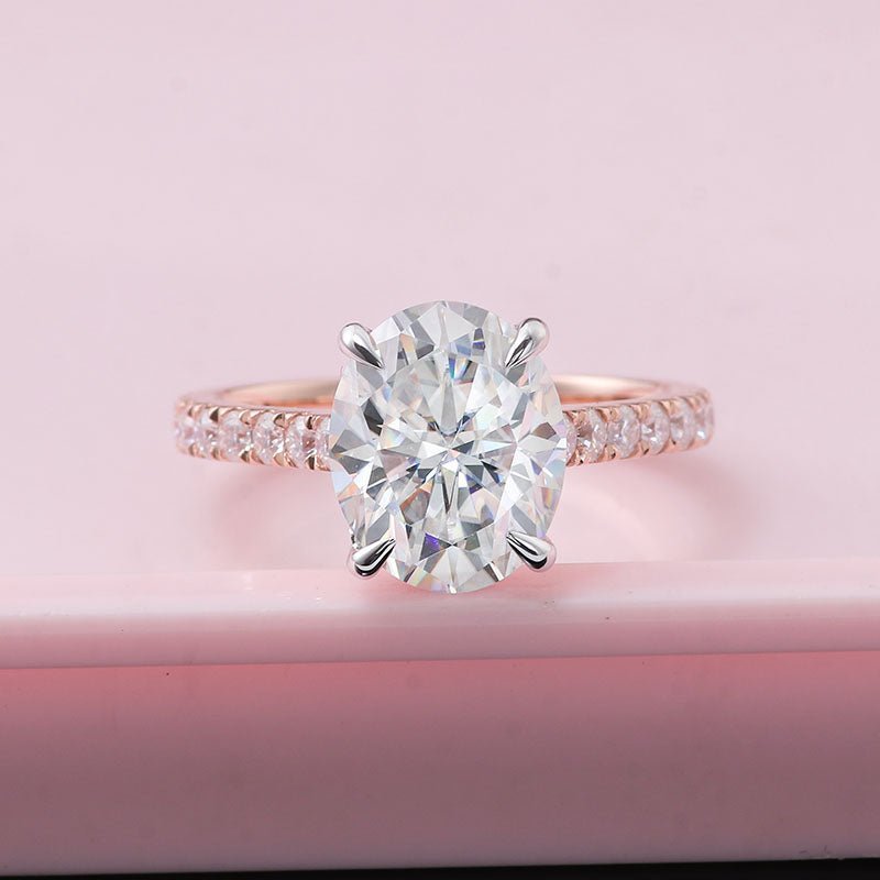 Lab Diamond Side Stone Engagement Ring - Ice Dazzle - VVX™ Lab Diamond - Engagement Rings