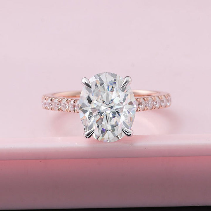 Lab Diamond Side Stone Engagement Ring - Ice Dazzle - VVX™ Lab Diamond - Engagement Rings