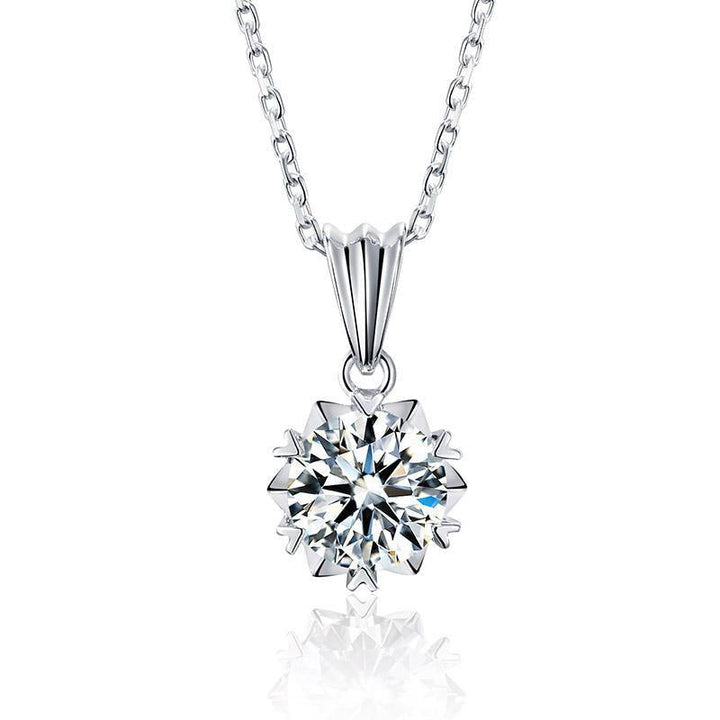 Lab Diamond Snowflake Solitaire - Ice Dazzle - VVX™ Lab Diamond - Solitaire Pendant