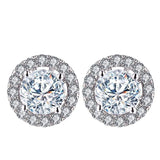 Lab Diamond Solitaire & Halo Stud Earrings - Ice Dazzle - VVX™ Lab Diamond - Studs