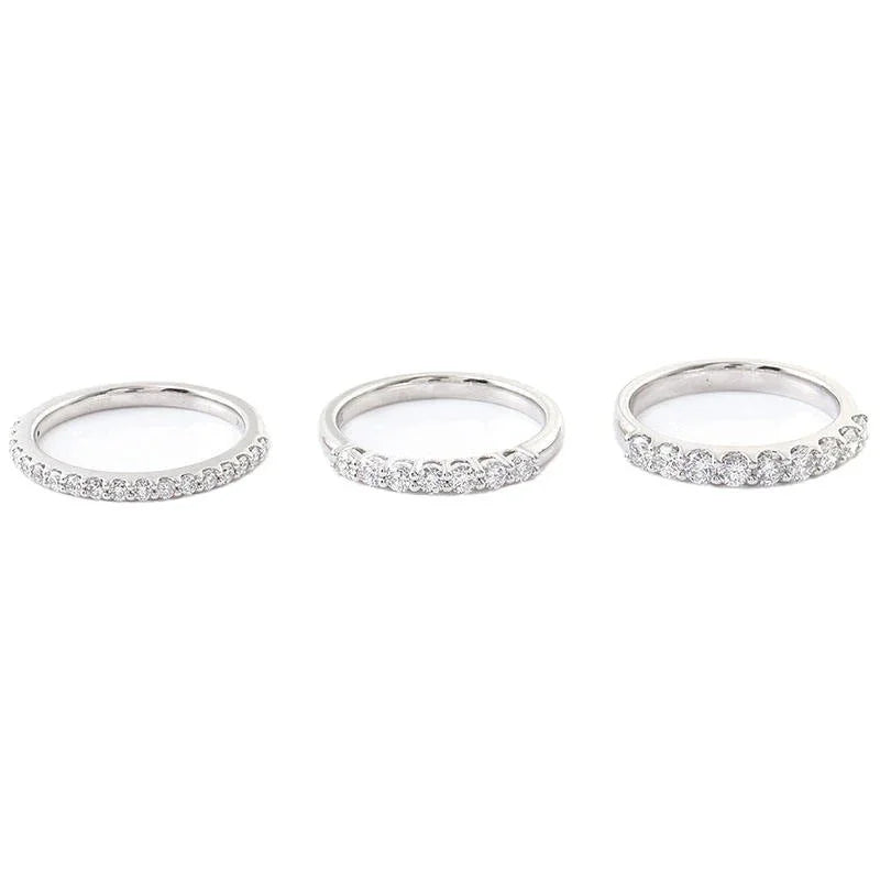 Lab Diamond Stackable Wedding Bands - Ice Dazzle - VVX™ Lab Diamond - Wedding Ring