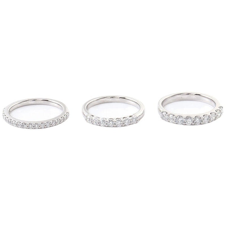 Lab Diamond Stackable Wedding Bands - Ice Dazzle - VVX™ Lab Diamond - Wedding Ring