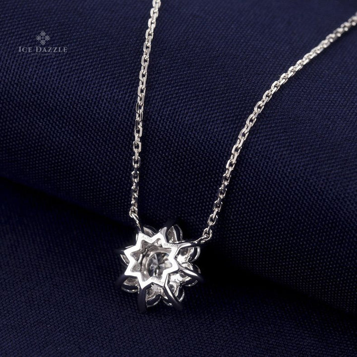 Lab Diamond Sunflower Solitaire Pendant - Ice Dazzle - VVX™ Lab Diamond - Fashion Pendant