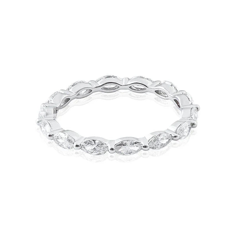 Minimal Marquise Wedding Band - Ice Dazzle - Ice Dazzle - Wedding Ring