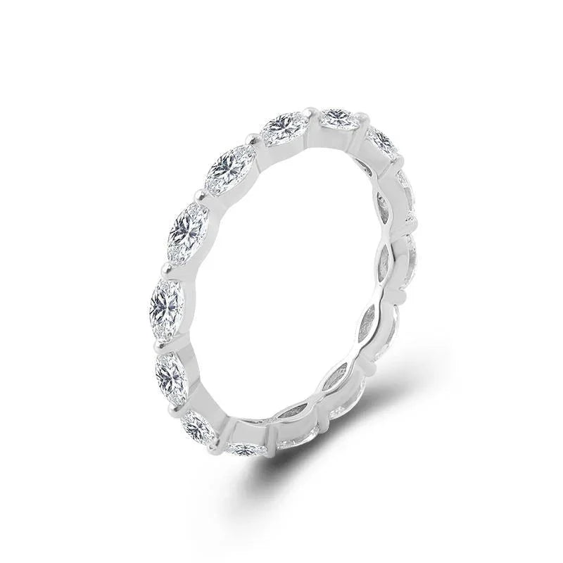 Minimal Marquise Wedding Band - Ice Dazzle - Ice Dazzle - Wedding Ring