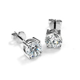 Moissanite 4 Prong Stud Earrings - Ice Dazzle - UltraLux™ Moissanite - Studs