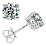 Moissanite 4 Prong Stud Earrings - Ice Dazzle - UltraLux™ Moissanite - Studs