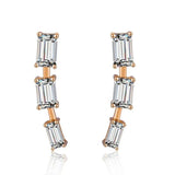 Moissanite Emerald Drop Earrings - Ice Dazzle - UltraLux™ Moissanite - Fashion Earrings