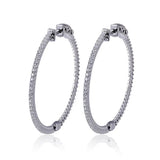 Moissanite Hoop Earrings - Ice Dazzle - UltraLux™ Moissanite - Hoop Earrings
