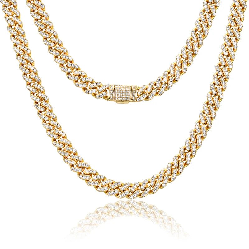 Moissanite Miami Cuban Chain Necklace - 6mm - Ice Dazzle - UltraLux™ Moissanite - Cuban Necklace