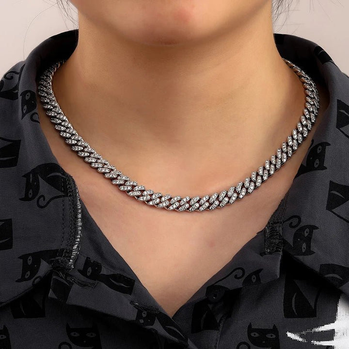 Moissanite Miami Cuban Chain Necklace - 8mm - Ice Dazzle - UltraLux™ Moissanite - Cuban Necklace