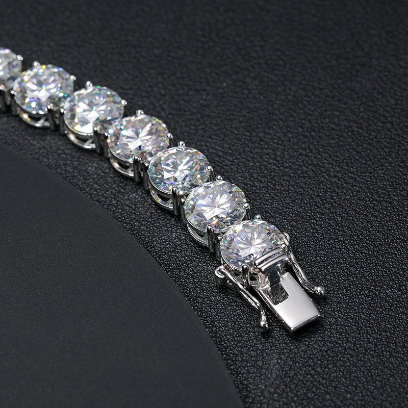 Moissanite Tennis Bracelet - 10mm - Ice Dazzle - UltraLux™ Moissanite - Tennis Bracelet