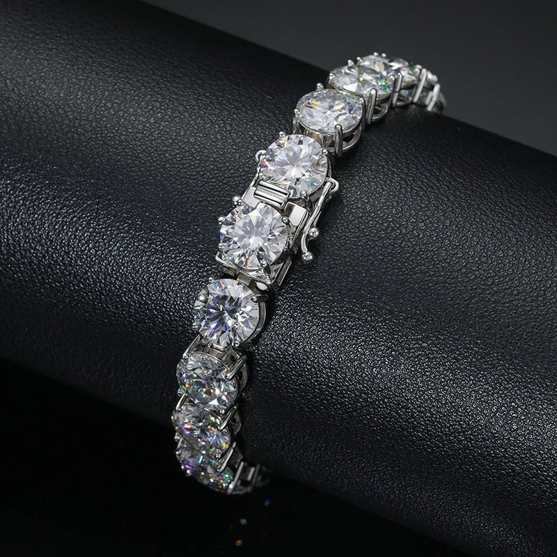 Moissanite Tennis Bracelet - 10mm - Ice Dazzle - UltraLux™ Moissanite - Tennis Bracelet