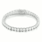 Elegant 5mm moissanite tennis bracelet in white gold setting