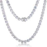 Moissanite Tennis Necklace - 10mm - Ice Dazzle - UltraLux™ Moissanite - Tennis Necklace